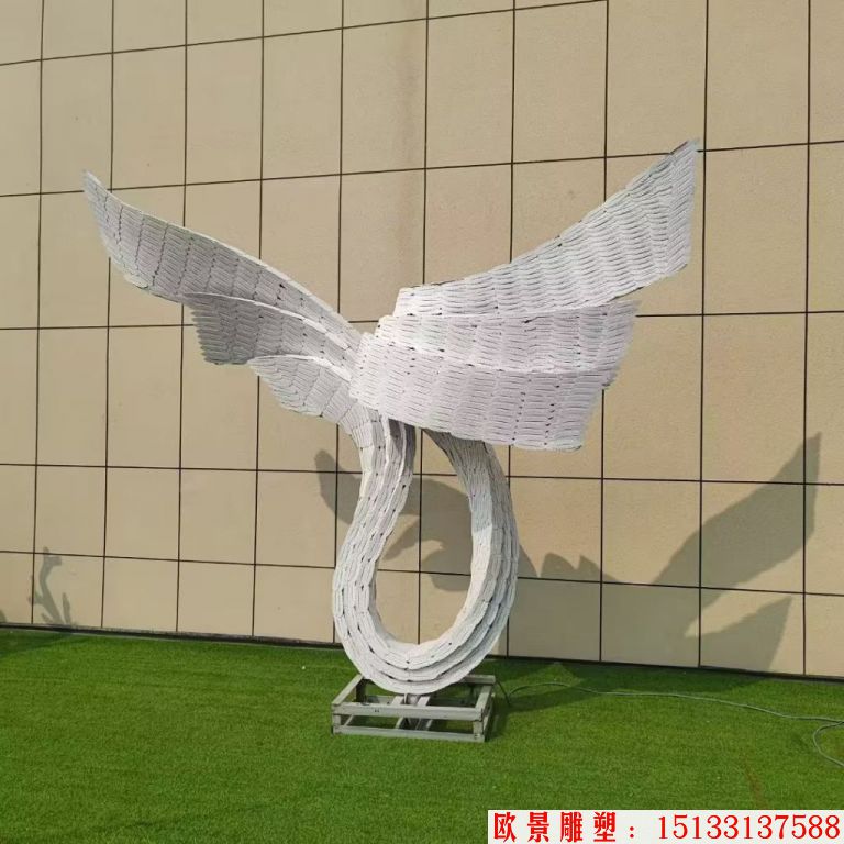 不锈钢翅膀雕塑4